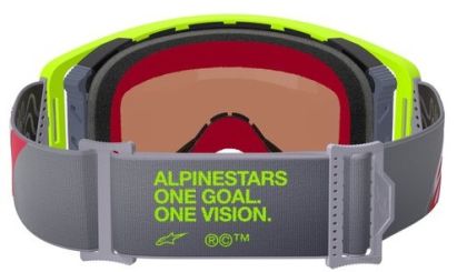 Γυαλιά Motocross ALPINESTARS SUPERTECH CORP ΚΙΤΡΙΝΟ FLUO Κόκκινο/ Ασημί Καθρέφτης