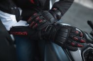 Motorcycle gloves Modeka Ennos Black/Red
