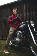 Modeka Nooner Red/Black Motorcycle Shirt