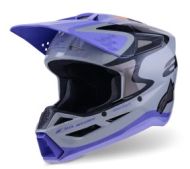 Cască motocross pentru copii ALPINESTARS SM3 JETTSON GRI/PUR/NEGRU