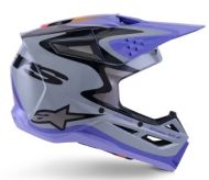 Cască motocross pentru copii ALPINESTARS SM3 JETTSON GRI/PUR/NEGRU