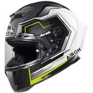 AIROH GP550 S RUSH WHITE/YELLOW HELMET