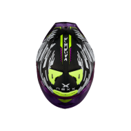 Casca NEXX X.R3R GLITCH RACER WHITE/NEON