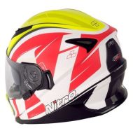 Motorcycle Helmet NITRO NRS-01 PURSUIT WHT/SYEL/RED
