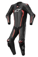 Salopetă ALPINESTARS LEATHER TEAM MISSILE V2 BLACK/FLUO RED