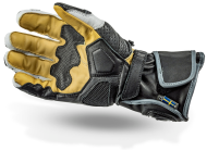 Mănuși de motocicletă din piele Lindstrands Bergby Negru/Alb