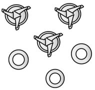 Set of screws for visor for Airoh Twist 2.0 helmet