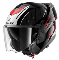 Αρθρωτό κράνος SHARK OXO RYDGER Μαύρο/Ασημί/Κόκκινο