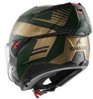 Αρθρωτό κράνος SHARK OXO SIKTER Mat πράσινο χρώμιο χρυσό