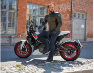 Blugi moto albaștri Lindstrands Lejen