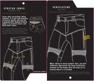 Blugi moto TRILOBITE 2461 PARADO MONOLAYER AAA BLUE SHORT