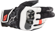 Motorcycle Gloves ALPINESTARS SMX-Z DRYSTAR Black/White/Red Fluo