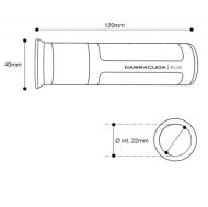 Manere motocicleta BARRACUDA B-LUX RACING GRIPS ROSII