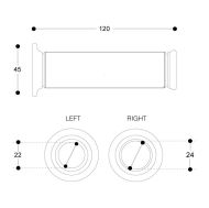 Manere motocicleta BARRACUDA VR|46 Negru