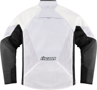 Geaca moto ICON MESH AF LEATHER CE WHITE