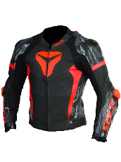 Motorcycle jacket SECA SRS II FLUO RED/CAMO