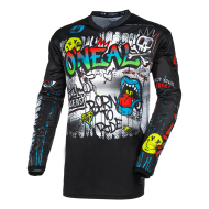 Motocross shirt O`NEAL ELEMENT RANCID BLACK/WHITE
