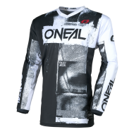 Motocross shirt O`NEAL ELEMENT ROLLER BLACK/WHITE