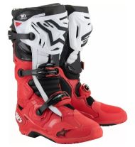 Ghete motocross ALPINESTARS TECH 10 ENDURO ROȘU LUMINOS/NEGRU/ALB