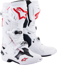 Ghete Motocross ALPINESTARS TECH 10 ALB/ROSU SUPERVENTED