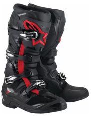 Motocross boots ALPINESTARS TECH 7 BLACK/RED FLUO C25