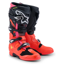 Motocross boots ALPINESTARSECH TECH 7 BLK/RD FLUO/PINK