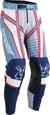 Pantaloni de motocross MOOSE RACING AGROID GRI/ALBASTRU/ROSU