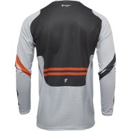 Motocross jersey THOR PULSE CUBE LIGHT GRAY/RED ORANGE