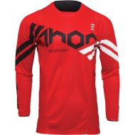 Motocross jersey THOR PULSE CUBE RED/WHITE