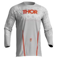 Motocross Jersey THOR PULSE MONO LIGHT GRAY/ORANGE