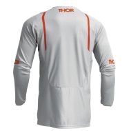 Motocross Jersey THOR PULSE MONO LIGHT GRAY/ORANGE