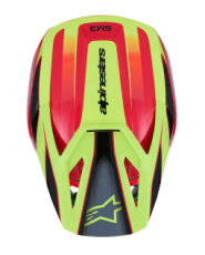 Cască motocross ALPINESTARS SM3 FRAY ROȘU/GALBEN/NEGRU