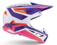 Cască Motocross ALPINESTARS SM3 HEAT ALB/PU/ROZ