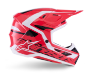 Cască motocross ALPINESTARS SM7 DEED ROȘU/NEGRU/ALB