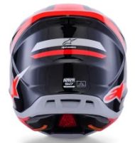 Cască motocross ALPINESTARS SM7 RISE NEGRU/ROȘU/ARGENTIU