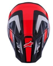 Cască motocross ALPINESTARS SM7 RISE NEGRU/ROȘU/ARGENTIU
