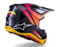 Cască motocross ALPINESTARS SM7 RISE NEGRU/ALB/ROZ