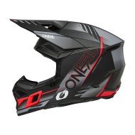 Motocross helmet O'NEAL 3SERIES HAZE BLACK/GRAY/RED