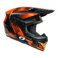 Motocross helmet O'NEAL 3SERIES HAZE BLUE/ORANGE/GOLD