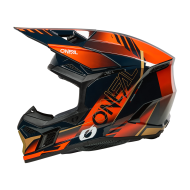 Motocross helmet O'NEAL 3SERIES HAZE BLUE/ORANGE/GOLD