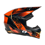 Motocross helmet O'NEAL 3SERIES HAZE BLUE/ORANGE/GOLD
