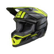 Motocross helmet O'NEAL 3SERIES RIDE BLACK/GRAY/NEON YELLOW V.26