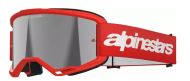 Мотокрос очила ALPINESTARS VISION 3 WORDMARK RED MIRROR-SIL