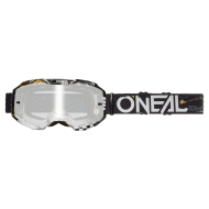 Мотокрос очила O'NEAL B-10 ATTACK BLACK/WHITE - SILVER MIRROR V.24