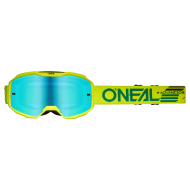 Мотокрос очила O'NEAL B-10 SOLID NEON YELLOW - RADIUM BLUE V.24