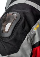 Υφασμάτινο μπουφάν μοτοσικλέτας ADRENALINE SCORPIO ΜΑΥΡΟ/ΚΟΚΚΙΝΟ/ΓΚΡΙ