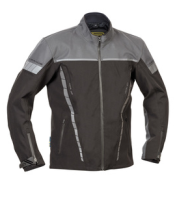 Geacă de motocicletă textilă Lindstrands Bydalen Negru/Gri-Oțel