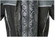 Geacă de motocicletă textilă Lindstrands Bydalen Negru/Gri-Oțel