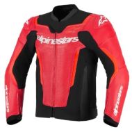 Geacă de piele ALPINESTARS GP FORCE V2 AIR ROȘU/FLUO