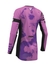 Γυναικεία φανέλα motocross THOR LAUNCHMODE BLEACH ΜΑΥΡΟ/ΟΡΧΙΔΕΑ